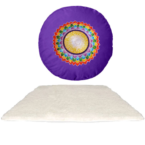 YOGISAN Meditationsset Prana (Zabuton + Chakra Kissen)