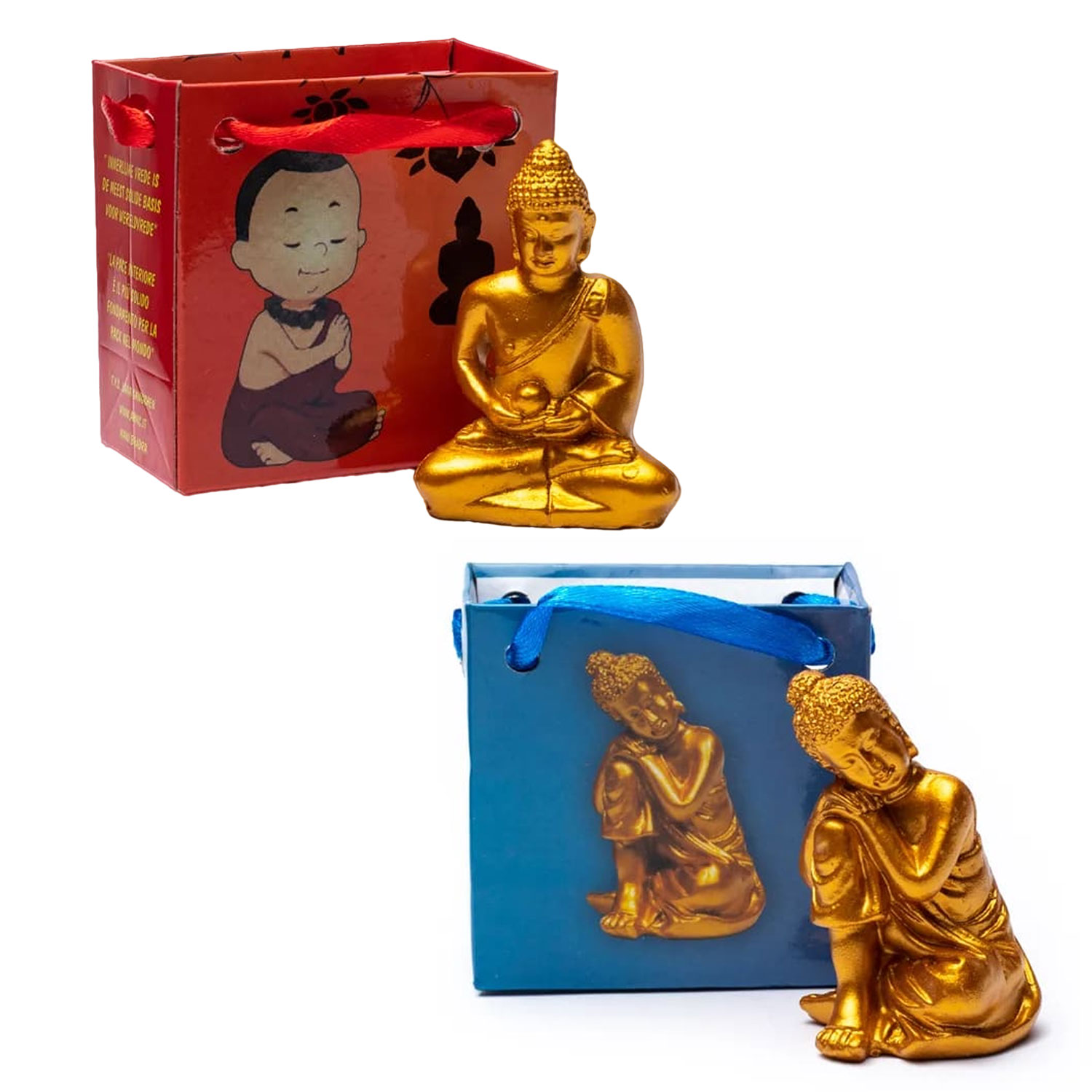 Bild von Buddha in Geschenktäschchen