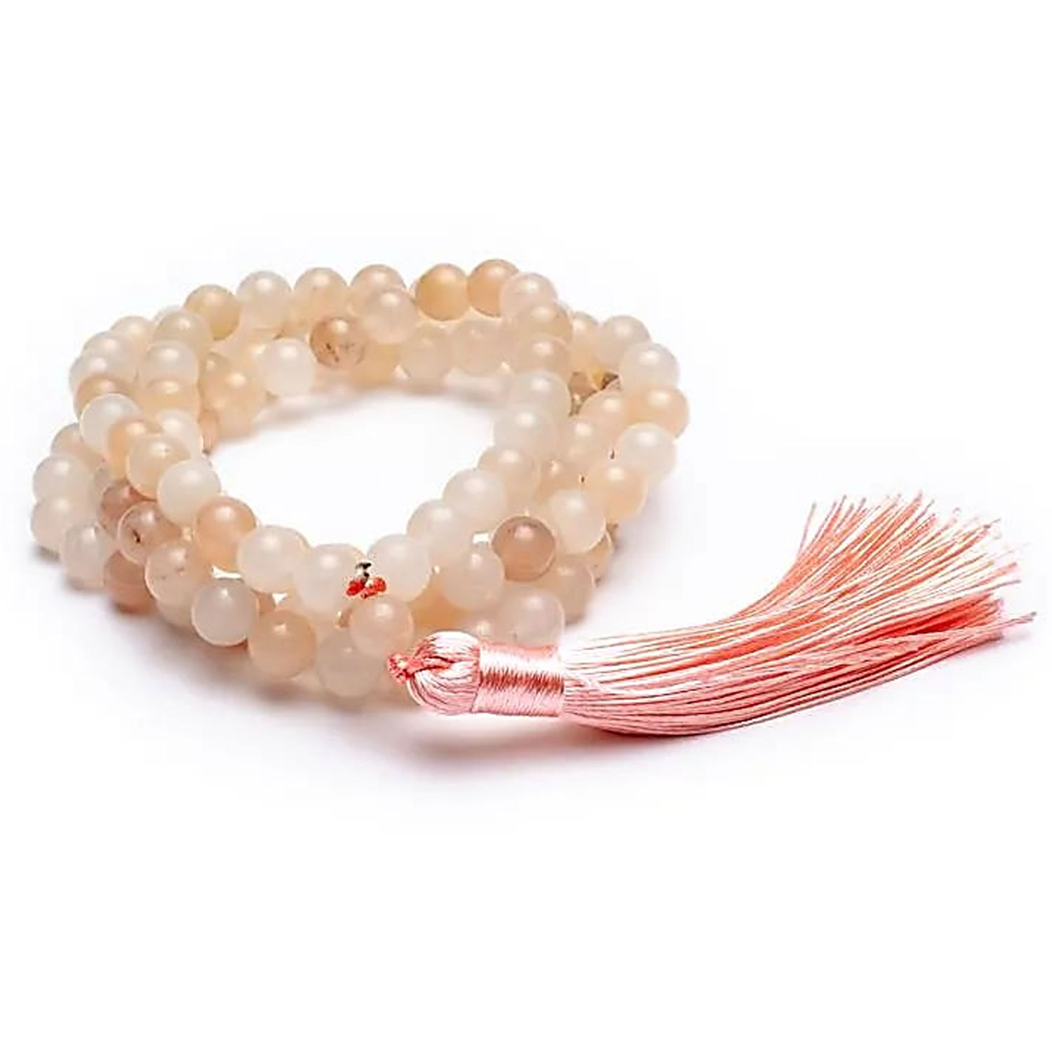 Mala Gebetskette rosa Aventurin mit Quaste