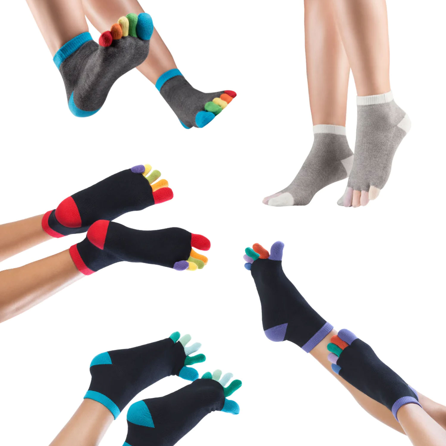 Bild von Rainbows, Kurzsocken mit bunten Zehen