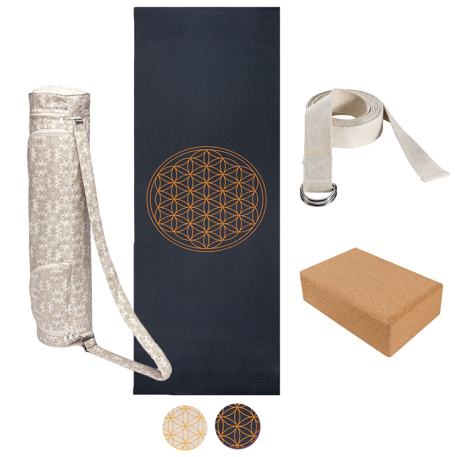 Bild von Yoga Set Hatha (Yogamatte Blume des Lebens, Tasche, Zubehör)