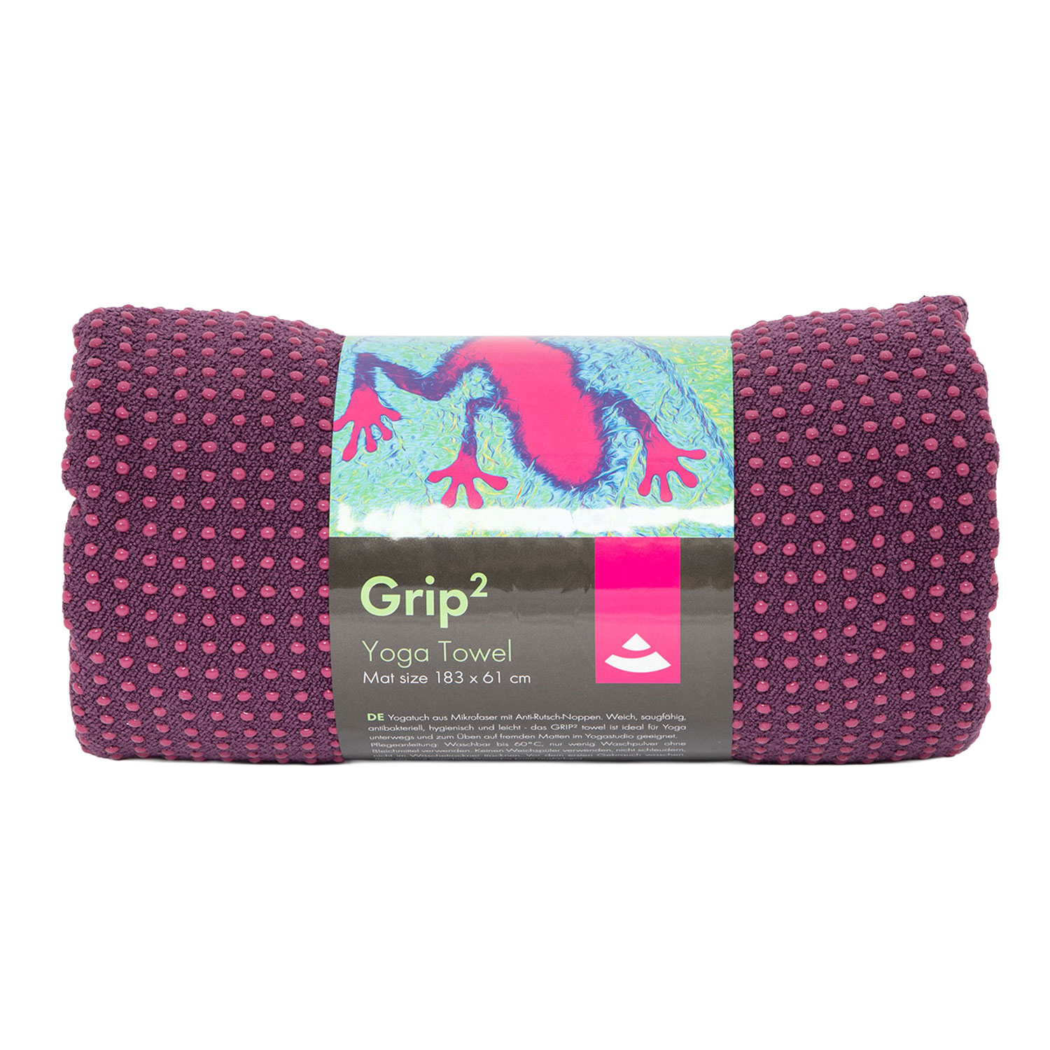Bild von Yogatuch GRIP ² Aubergine/Lila zweifarbig