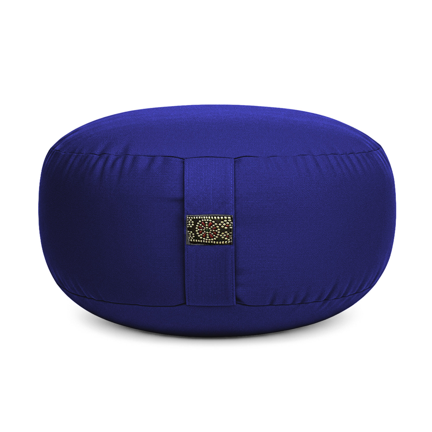 Meditationskissen rund in Indigo aus Bio-Baumwolle