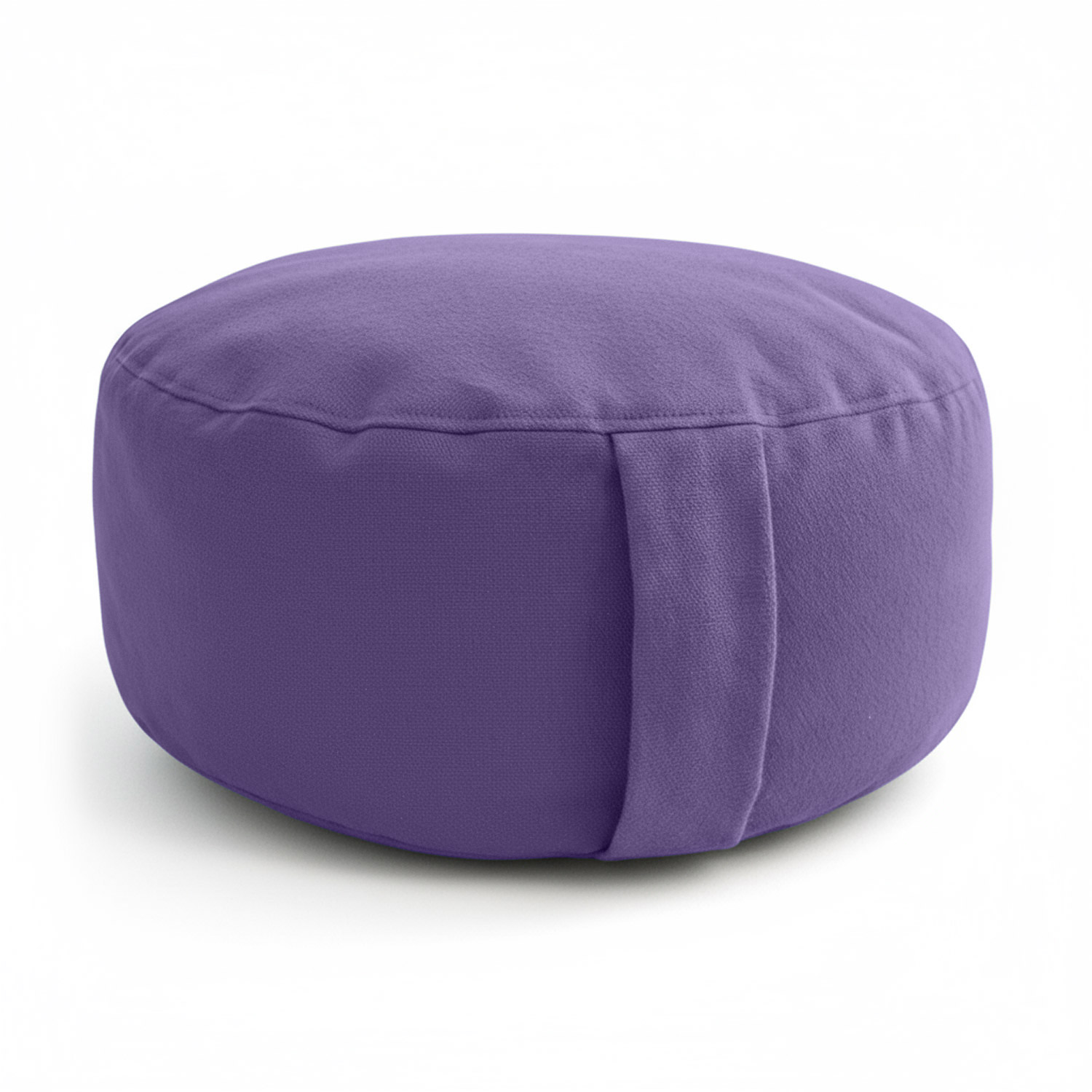 Rundes lila Meditationskissen mit Tragegriff
