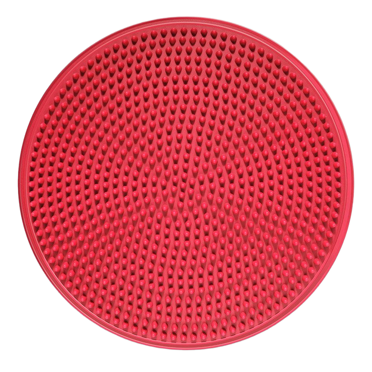 Rote runde Matte mit vielen kleinen Noppen