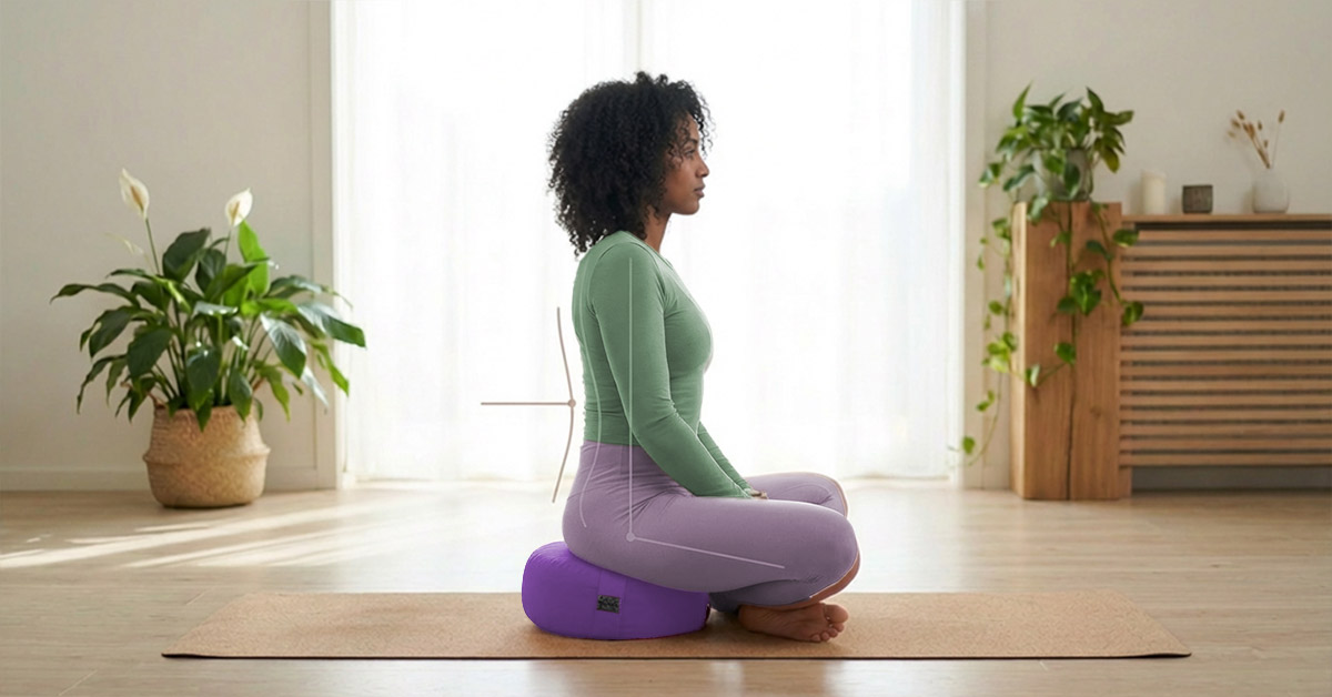 Yogakissen Basic Pink – Meditation im Sitzen, Ø 33 cm, Sitzhöhe 17 cm