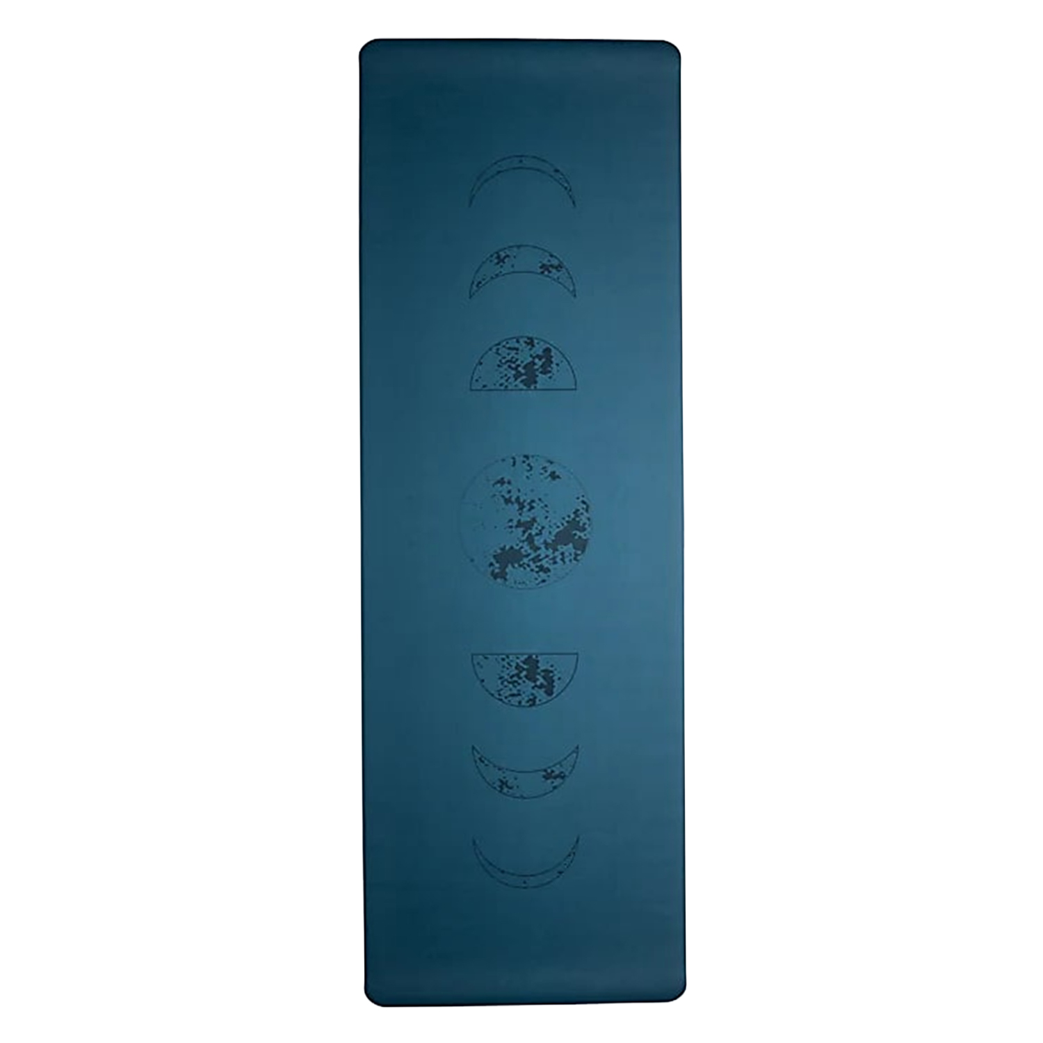 Naturkautschuk PU Yogamatte Mondphasen Petrol