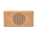 Kork-Yogablock Blume des Lebens Mandala
