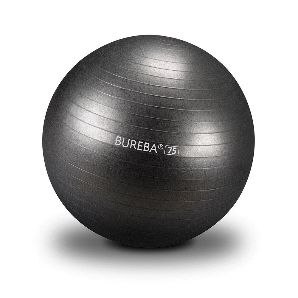 Schwarzer Gymnastikball mit Aufdruck BUREBA 75