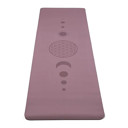 Lila TPE-Yogamatte mit Blume-des-Lebens-Motiv