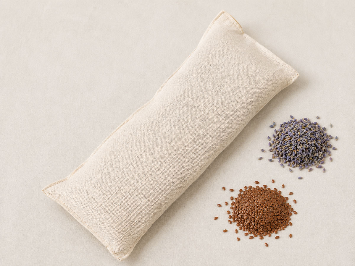 Füllung des ECO Augenkissens Bio Lavendel Natural aus Bio-Lavendel und Bio-Leinsamen