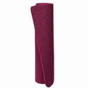 Aufgerollte PVC-Yogamatte in Aubergine mit strukturierter Oberfläche