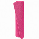 Aufgerollte PVC-Yogamatte in Pink mit strukturierter Oberfläche