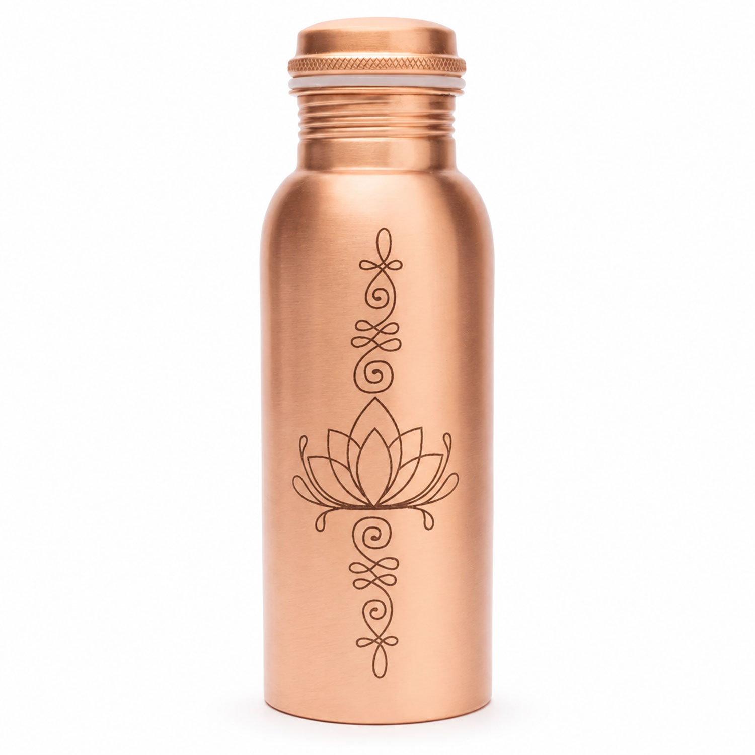 Kupferflasche Lotus Lasergravur, 500 ml