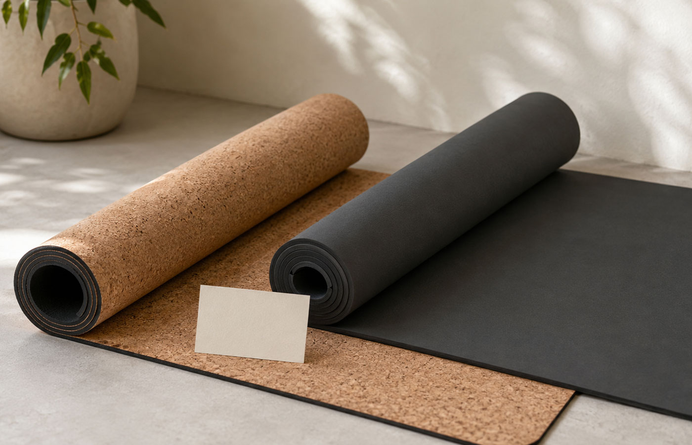 Kork Yogamatte und Naturkautschuk Yogamatte als Alternativen nach einer alten PVC Yogamatte