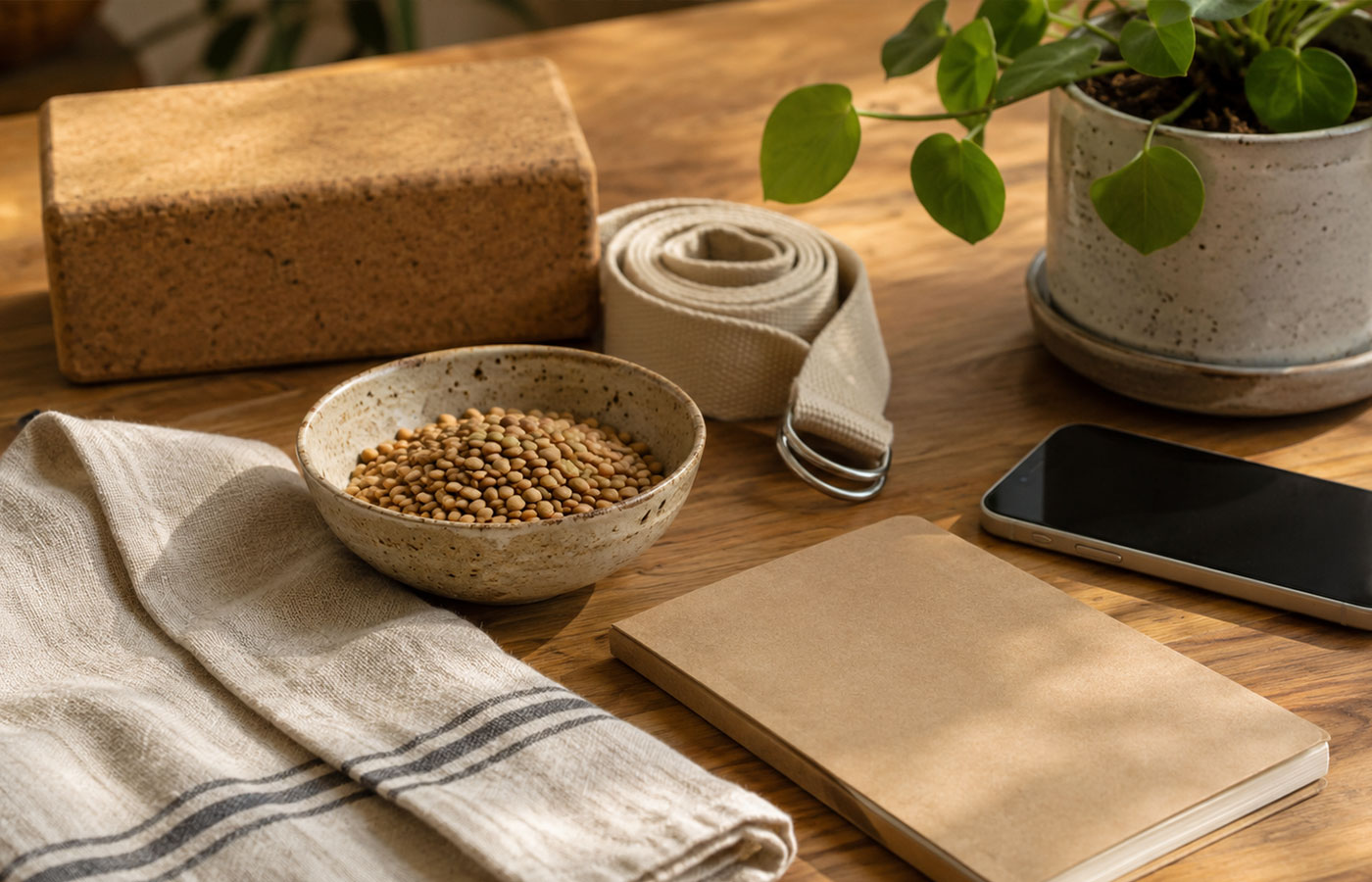 Alltagskompass für Ahimsa mit veganer Küche, langlebigen Yoga-Produkten, Natur und Vielfalt