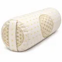 Helles rundes Yoga-Bolster mit goldenem Blume-des-Lebens-Muster