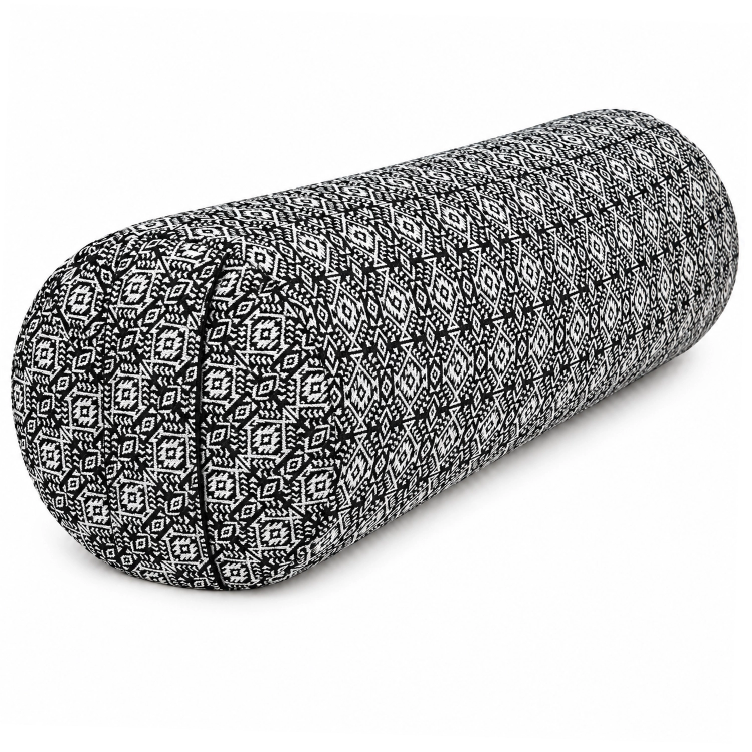 Yogabolster Rund Schwarz Weiß
