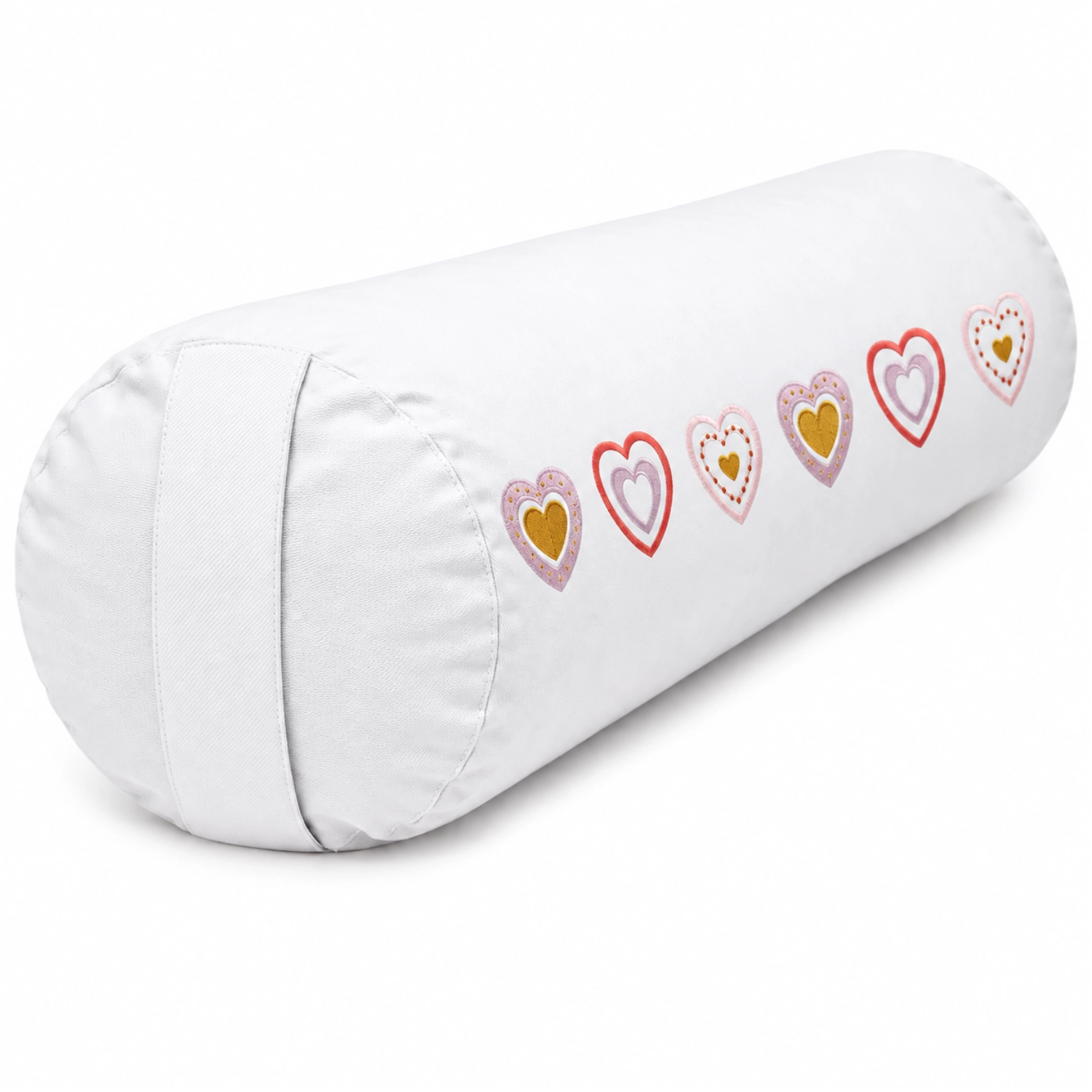 Yogabolster Herzen Weiß