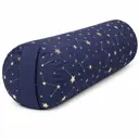 Blaues rundes Yoga-Bolster mit goldfarbenem Sternenhimmel
