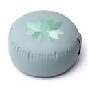 Rundes Meditationskissen Salbeigrün mit Lotus