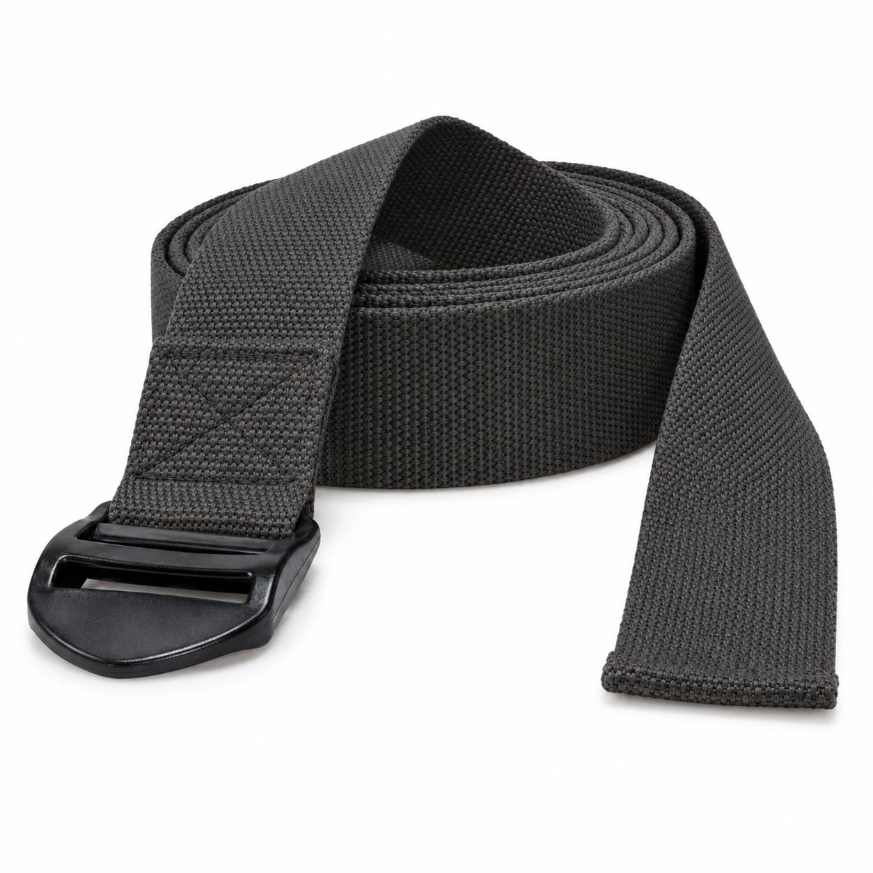 Yogagurt Anthrazit mit Plastikschnalle, 190 cm