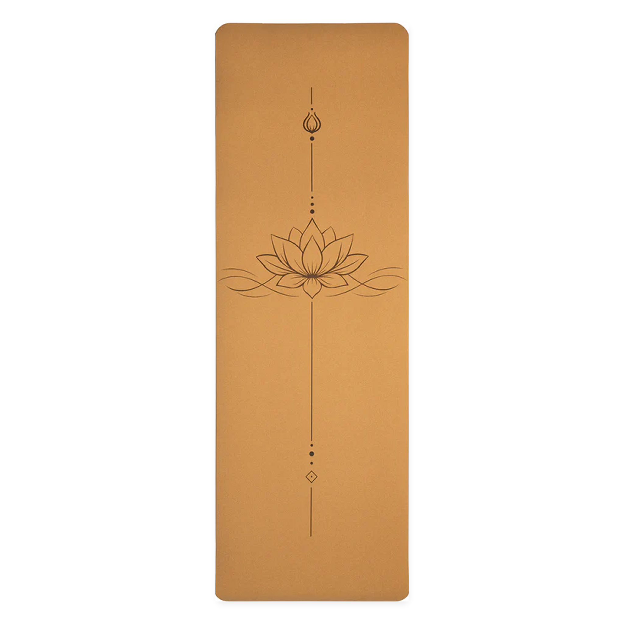 Kork TPE Yogamatte Lotus