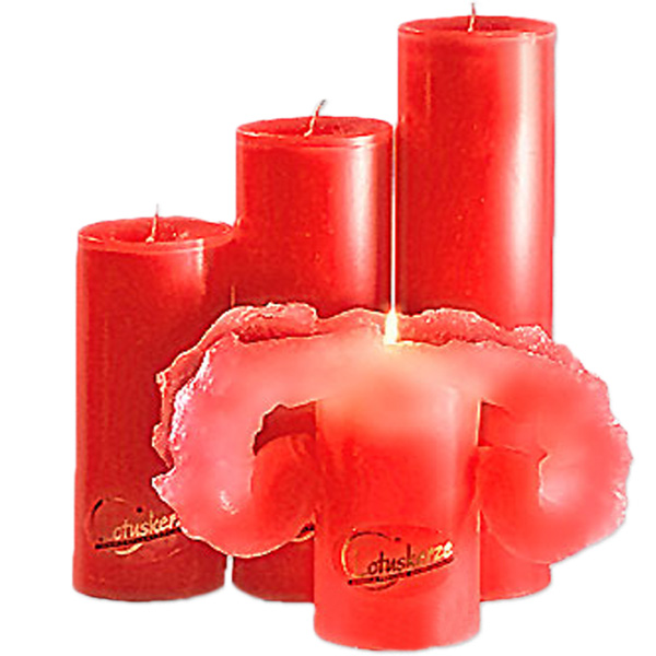 Lotuskerze Trend Rot 28 x Ø 7 cm