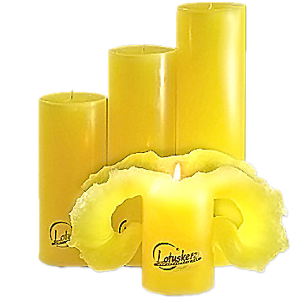 Lotuskerze Trend Gelb 28 x Ø 7 cm