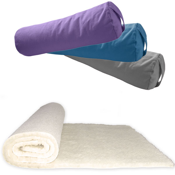 Bild von Yoga-Set Kundalini (Schurwollmatte KHF + ECO Bio Bolster)