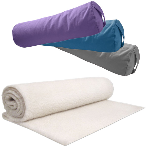 Bild von Yoga-Set Shavasana (Schurwollmatte HF + ECO Bolster)