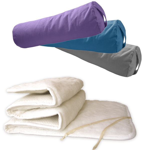 Bild von Yoga-Set Ananda (Schurwollmatte KHF Merino + ECO Bolster)