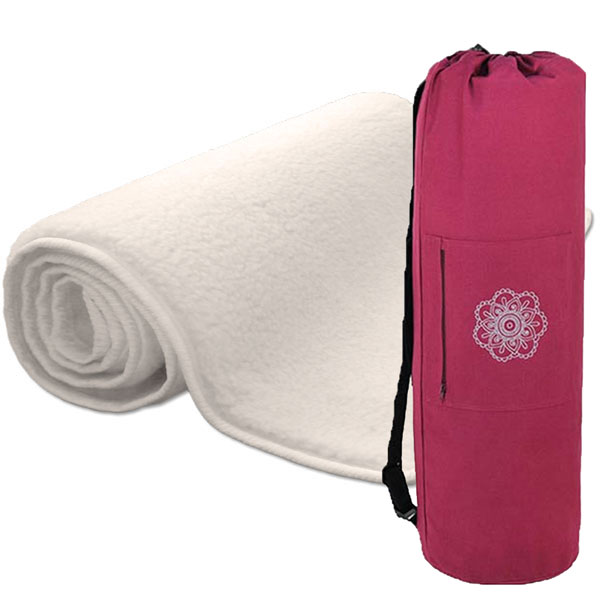 Bild von Yoga-Set Travel (Schurwollmatte HF umsäumt + Mandala Tasche)