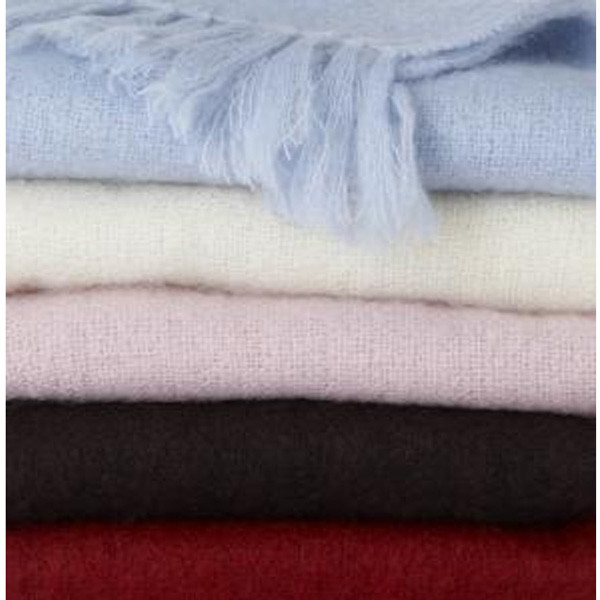 Klippan Yllefabrik AB Klippan Wolldecke Mohair white