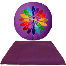 Bild von Meditationsset Lilac Mandala (Yogakissen + Zabuton)